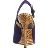 Bottega Veneta Snakeskin Trim Peep Toe Sandal in Blue (navy) - Lyst