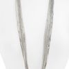 Cara Accessories Long Multistrand Necklace in Silver - Lyst