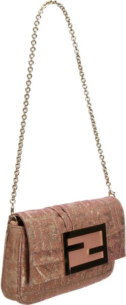 Fendi Metallic Mini Mia Bag - Lyst
