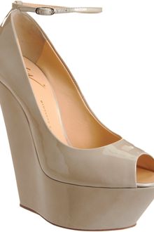 Giuseppe Zanotti Peep Toe Platform Wedge - Lyst