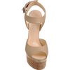 Giuseppe Zanotti Cutout Wedge Sandal in Beige (nude) - Lyst