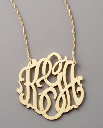 Jennifer Zeuner Threeinitial Pendant Necklace - Lyst