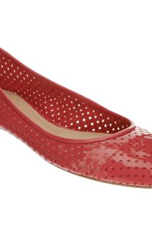 Jil Sander Perforated Ballet Flat - Lyst