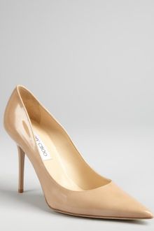 Jimmy Choo Nude Patent Leather Abel Point Toe Pumps - Lyst