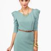 Nasty Gal Ivy Belted Dress in Green (sage) - Lyst