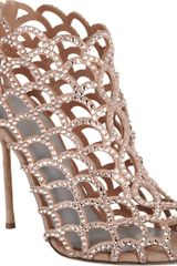 Sergio Rossi Crystal Cutout Shoe Bootie