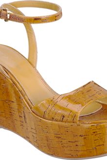 Sergio Rossi Cork Wedge Sandal - Lyst