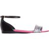Stella Mccartney Pythonembossed Flat Sandal in Pink - Lyst