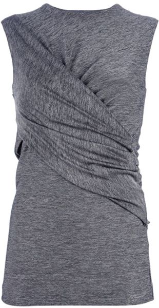 T By Alexander Wang Draped Top - Lyst
