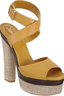 Yves Saint Laurent Cross Strap Sandal - Lyst