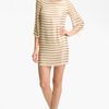 Alice + Olivia Silk Tunic Dress in Beige (nude) - Lyst