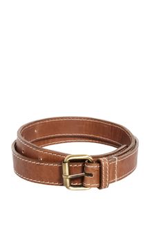 Asos Brand Asos Edge Stitch Leather Belt - Lyst