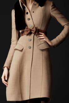 Burberry Prorsum Crêpe Wool Tailored Coat - Lyst
