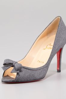 Christian Louboutin Milady Flannel Peeptoe Pump - Lyst