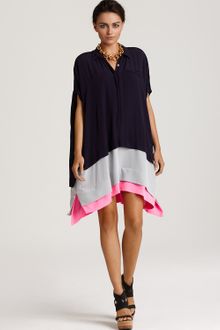 Diane Von Furstenberg Hatsu Color Block Lily Crepe Dress - Lyst