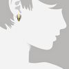 Elizabeth And James Feather Button Earrings in Gray (silver) - Lyst