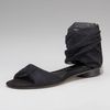 Fendi Flat Chiffon Sandal in Black (oro creama) - Lyst