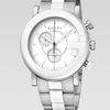 Gucci Ceramic Accented Stainless Steel Chronograph Watch in Silver - Lyst