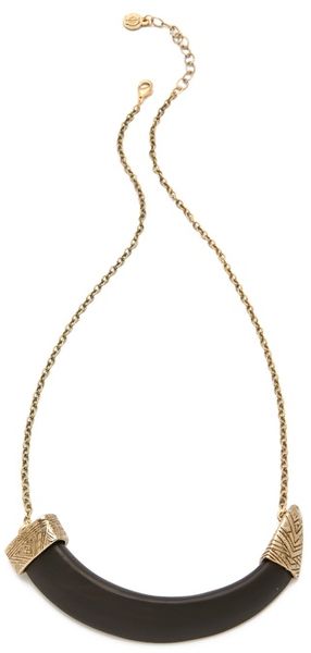 House Of Harlow Horizontal Horn Necklace in Gold - Lyst