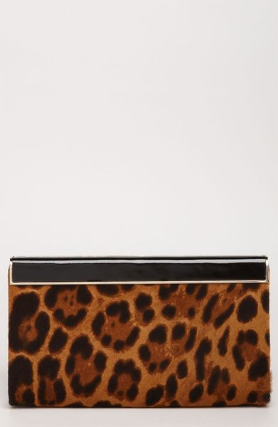 Jimmy Choo Cayla Calf Hair Clutch in Animal (leopard) - Lyst