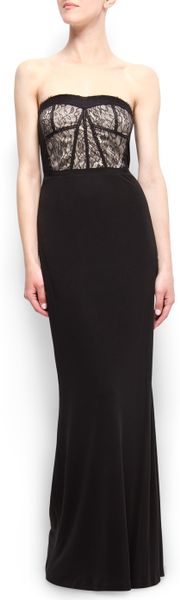 Mango Lace Bustier Gown in Black (02) - Lyst