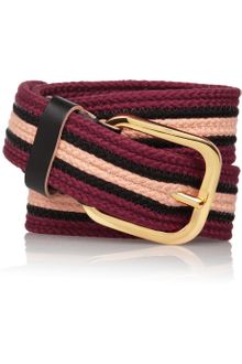 Marni Leathertrimmed Striped Woven Cotton Belt - Lyst