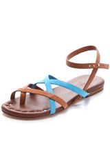 Matt Bernson Jack Two Tone Strappy Flat Sandals
