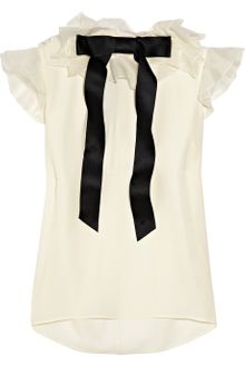 Prabal Gurung Ruffled Silkgeorgette Blouse - Lyst