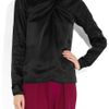 Temperley London Delilah Crossover Silksatin Top in Black - Lyst