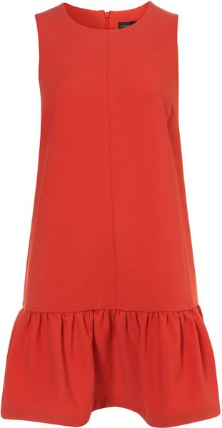 Topshop Drop Waist Shift Dress - Lyst