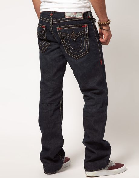 True Religion Ricky Super T Straight Fit Jeans Flap Pocket Nashville Wash in Blue for Men | Lyst