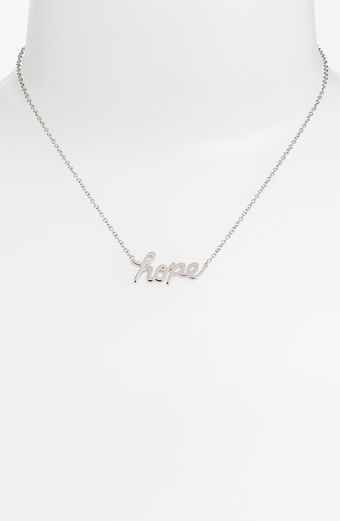 Ariella Collection Messages Hope Script Pendant Necklace - Lyst