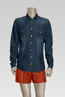 Gucci Slim Shirt with Web Detail - Lyst