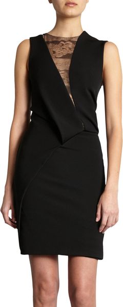 J. Mendel Asymmetric Pleat Dress - Lyst