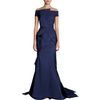 J. Mendel Off The Shoulder Gown in Blue (indigo) - Lyst
