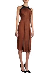 J. Mendel Pleated Halter Dress