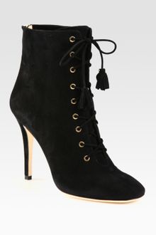 Jimmy Choo Cinder Suede Lace-Up Ankle Boots - Lyst