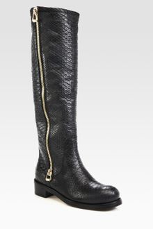 Jimmy Choo Doreen Snake Embossed Leather Knee Hight Boots - Lyst