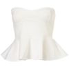 Topshop Bandeau Peplum Top By Oh My Love in White - Lyst