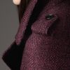 Burberry Full Skirted Tweed Coat in Purple (elderberry) - Lyst
