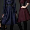 Burberry Full Skirted Tweed Coat in Purple (elderberry) - Lyst