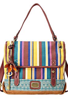 Fossil Tessa Fabric Flap Tote - Lyst