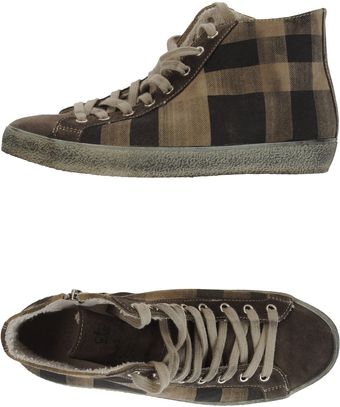 Leather Crown Hightop Sneaker - Lyst