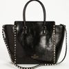 Valentino Rockstud Small Textured Leather Tote in Black - Lyst