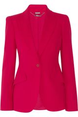 Alexander McQueen Peak Shouldered Wool Crepe Blazer