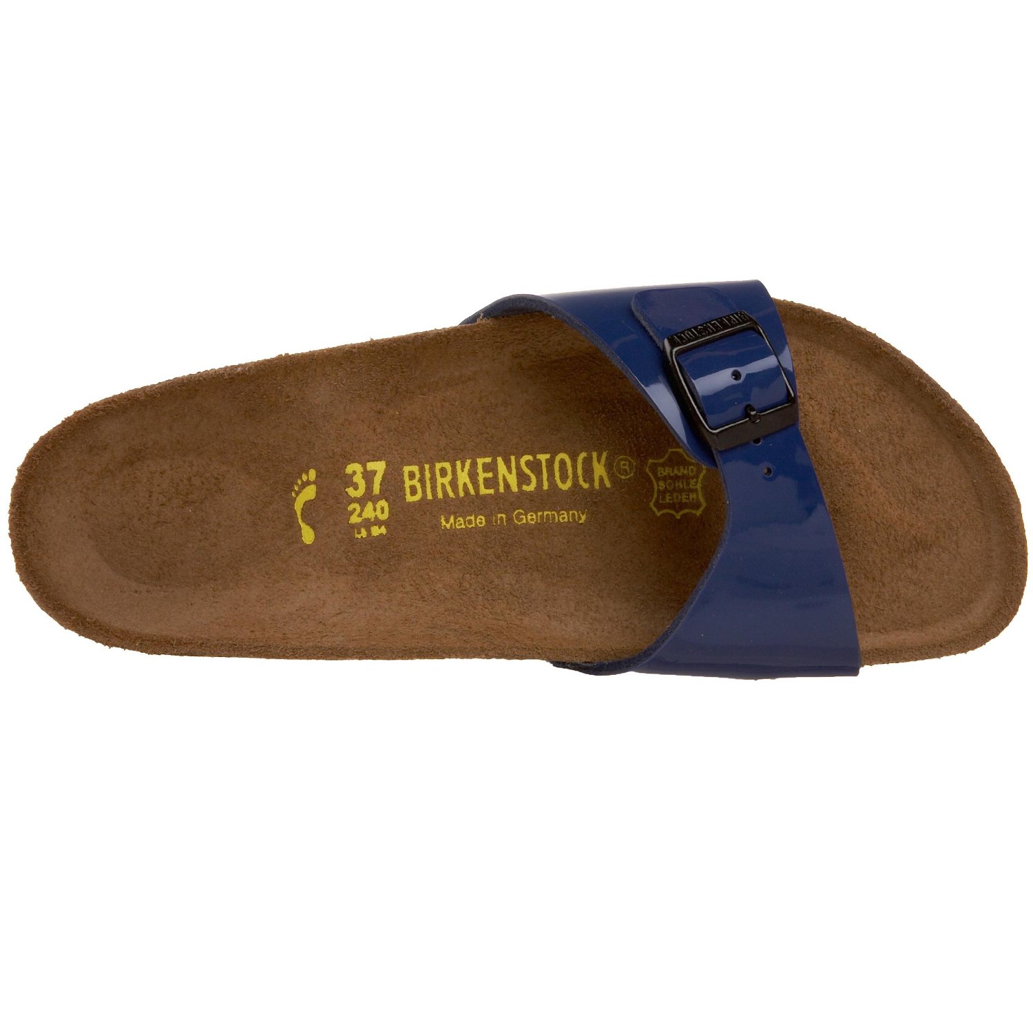 NIB - BIRKENSTOCK MADRID SANDALS LACK TWILIGHT BLUE - L 10 / M 8