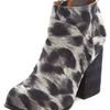 Jeffrey Campbell Hanger Suede Snow Leopard Print Booties in Gray (grey) - Lyst