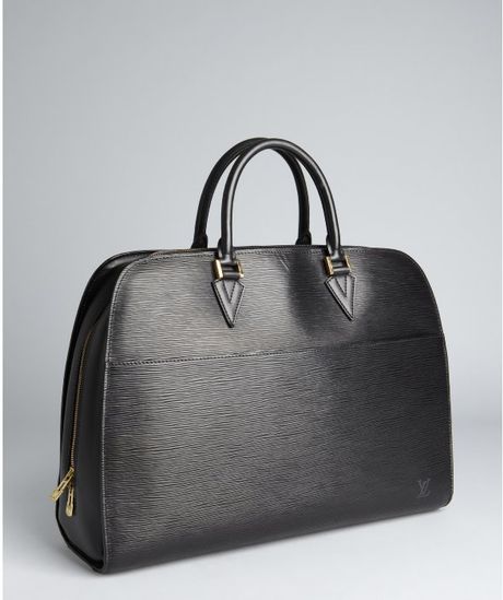 Louis Vuitton Black Epi Leather Sorbonne Vintage Briefcase Satchel in Black | Lyst