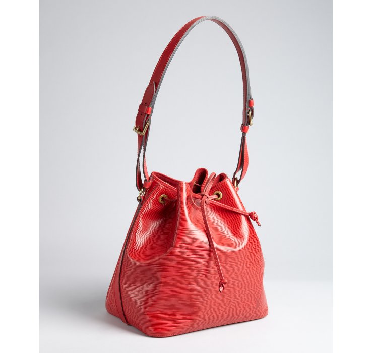 Louis Vuitton Red Epi Leather Petit Noe Vintage Shoulder Bag in Red | Lyst