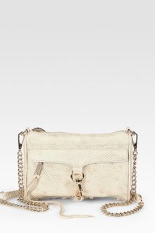 Rebecca Minkoff Metallic Python Printed Mini Mac Clutch - Lyst
